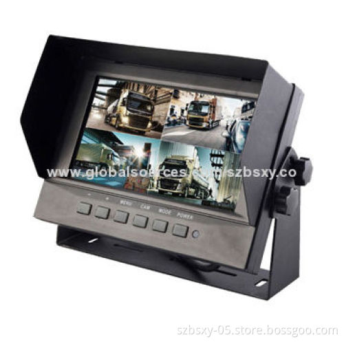 7-inch IP69K Waterproof Quad Digital Monitor for Fire Trucks